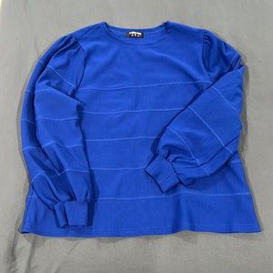 Fashion Union US18 Cobalt Blue Top Long Sleeve